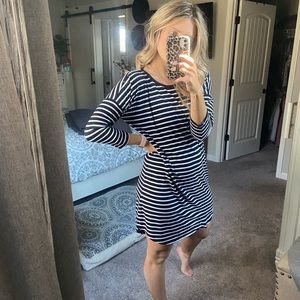 Striped Black & White Dress